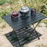Folding Table, Indoor Outdoor Heavy Duty Portable Folding Square Aluminum Dining Table with Storage Bag for Picnic, Camping - Image 4