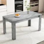 OIRA 4 Seater Dining room table, MDF Wood Rectangle Modern Kitchen Dining,Small Table for Home & Cafe