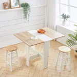 OIRA multifunctional foldable and expandable dining table wooden kitchen table saves space