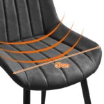 Set of 4 Upholstered Chairs for kitchen Velvet Dining Chairs Dining room Furniture - Image 4