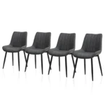 Set of 4 Upholstered Chairs for kitchen Velvet Dining Chairs Dining room Furniture