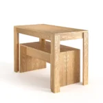 OIRA Modern Dining Table and Bench Set 3 Piece Set for Small Space 4 Seater Particleboard Kitchen Dining Table Chair Set - Image 5