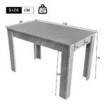 OIRA 4 Seater Dining room table, MDF Wood Rectangle Modern Kitchen Dining,Small Table for Home & Cafe - Image 5
