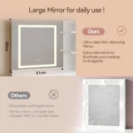 OIRA Dressing Table, Vanity Desk with Mirror, LED Lights and Drawers, Makeup Desk with Brightness Adjustable - Image 5
