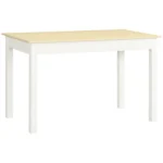 OIRA Dining Table for 4 to 6 Person Kitchen Table with Thick Legs Oak Wood Grain Dining Table for Dining room - Image 2