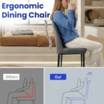 OIRA Dining Chairs 6 Piece Set, Modern Kitchen Side Chairs, Durable Metal Legs, Easy Cleaning for Daily Use - Image 4