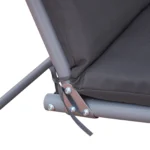 2 Seater Garden Swing Chair Patio Rocking Bench Double Padded Seats, Storage Bag and Tray, Grey - Image 5