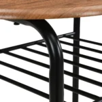 Space Saving Table and Chairs Set for 2, Compact Small Dining Table Set with Storage Shelf, 3 Piece Kitchen Breakfast Table for - Image 5