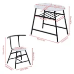 Pieces Dining Room Set, Compact Dining Table amp Chairs Set for Kitchen Living Room, Space Saving Small Kitchen Table and Chair - Image 6