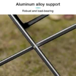 Folding Table, Indoor Outdoor Heavy Duty Portable Folding Square Aluminum Dining Table with Storage Bag for Picnic, Camping - Image 6