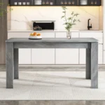 OIRA 4 Seater Dining room table, MDF Wood Rectangle Modern Kitchen Dining,Small Table for Home & Cafe - Image 3