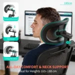 OIRA Office Chair ,Breathable Mesh Swivel Task Chair with Hollow Backrest, Adjustable Height & Lumbar Support, Comfortable - Image 2