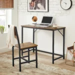 OIRA Dining Chair Set of 2, Steel Frame, Industrial, for Dining Room, Living Room, Kitchen, Heather Greige and Frosted - Image 5