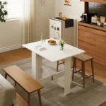 OIRA Modern Drop Leaf Dining Table Foldable Useful - Image 5