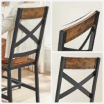 OIRA Dining Chairs, Kitchen Chairs Set of 2, Dining Chairs for Dining Room, Steel Frame, Ergonomic Design - Image 2