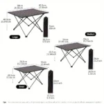 Folding Table, Indoor Outdoor Heavy Duty Portable Folding Square Aluminum Dining Table with Storage Bag for Picnic, Camping - Image 2