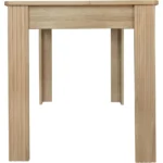 4 Seater Oak Colored Wooden Dining Table for Small Kitchen - Image 5