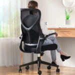 Aptliton Ergonomic Office Chair with Breathable Mesh Back, Thick Padded Seat, Adjustable Height & Tilt Lock, Swivel Computer Des
