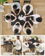 OIRA Folding Dining Table, Drop Leaf Extendable, for Small Spaces, Seats 2-4 People - Image 3