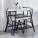 Pieces Dining Room Set, Compact Dining Table amp Chairs Set for Kitchen Living Room, Space Saving Small Kitchen Table and Chair - Image 3