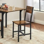 OIRA Dining Chair Set of 2, Steel Frame, Industrial, for Dining Room, Living Room, Kitchen, Heather Greige and Frosted - Image 6