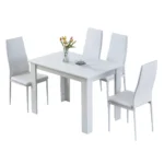 OIRA 5 Piece Dining Room Table and Chairs Set for Dining Room Kitchen, Modern Wooden Dining Table with Chairs for Family - Image 3