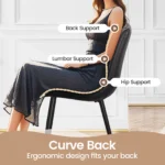 Dining Chairs Set,Upholstered Faux Leather Cushion Seat and Sturdy Black Metal Legs Kitchen Chair - Image 6