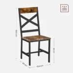 OIRA Dining Chairs, Kitchen Chairs Set of 2, Dining Chairs for Dining Room, Steel Frame, Ergonomic Design - Image 3