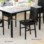 5pcs Dining Set with Table And Chairs, Metal Frame, Ideal for Small Dining Areas, Compact Living Rooms - Image 4