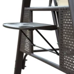 OIRA 3 Seater Garden Swing Chair Outdoor Hammock Bench W/ Adjustable Canopy, Cushions and Cup Trays - Image 6