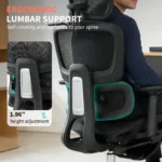 OIRA Office Chair ,Breathable Mesh Swivel Task Chair with Hollow Backrest, Adjustable Height & Lumbar Support, Comfortable - Image 3