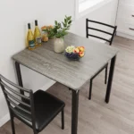 Dining Table for 2, Small Square kitchen Dinner Table Set for 2,Space Saving Wood Modern Dinette With Upholstered,Dining Room - Image 5