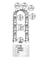 8 ft Garden Arch Arbor, Sturdy Steel Wedding Archway with Ground Stakes, Decorative Metal Trellis for Climbing Roses, Vines - Image 5