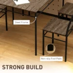 Dining Table and Chairs Set 4, Dining Room Sets, Rectangular Space Saving Table and 4 Chairs for Compact Kitchens - Image 6
