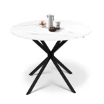 Folding Dining Table and Chairs Set of 2/4,Round Drop Leaf Table,Modern Dining Room Sets for Home,Kitchen,Apartment - Image 2