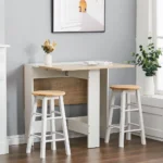 OIRA Modern Drop Leaf Dining Table Foldable Useful - Image 6