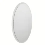 Vanity Makeup Desk Featuring a White Dressing Table with a Round Mirror And Two Drawers - Image 5