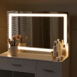 White Dressing Table With Hollywood LED Mirror and 5 Drawers Vanity Makeup Desk - Image 7