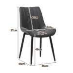 Set of 4 Upholstered Chairs for kitchen Velvet Dining Chairs Dining room Furniture - Image 2