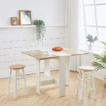 OIRA Modern Drop Leaf Dining Table Foldable Useful - Image 2
