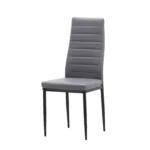 Dining Chairs Set of 4 Faux Leather Legs High Back Padded Seat Side Chair - Image 4