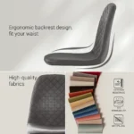 Set of 4 Grey Velvet/Suede/PU Dining Chairs Padded Seat Metal Legs Kitchen Home - Image 5
