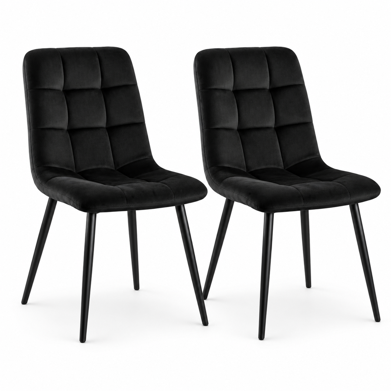 ChatGPT Image Sep 14, 2026, 04_21_40 AM Oira Homes Black Nova Velvet Dining Chairs Set of 2 Modern Tufted Kitchen Dining Chairs Dining Room Furniture - Image 1
