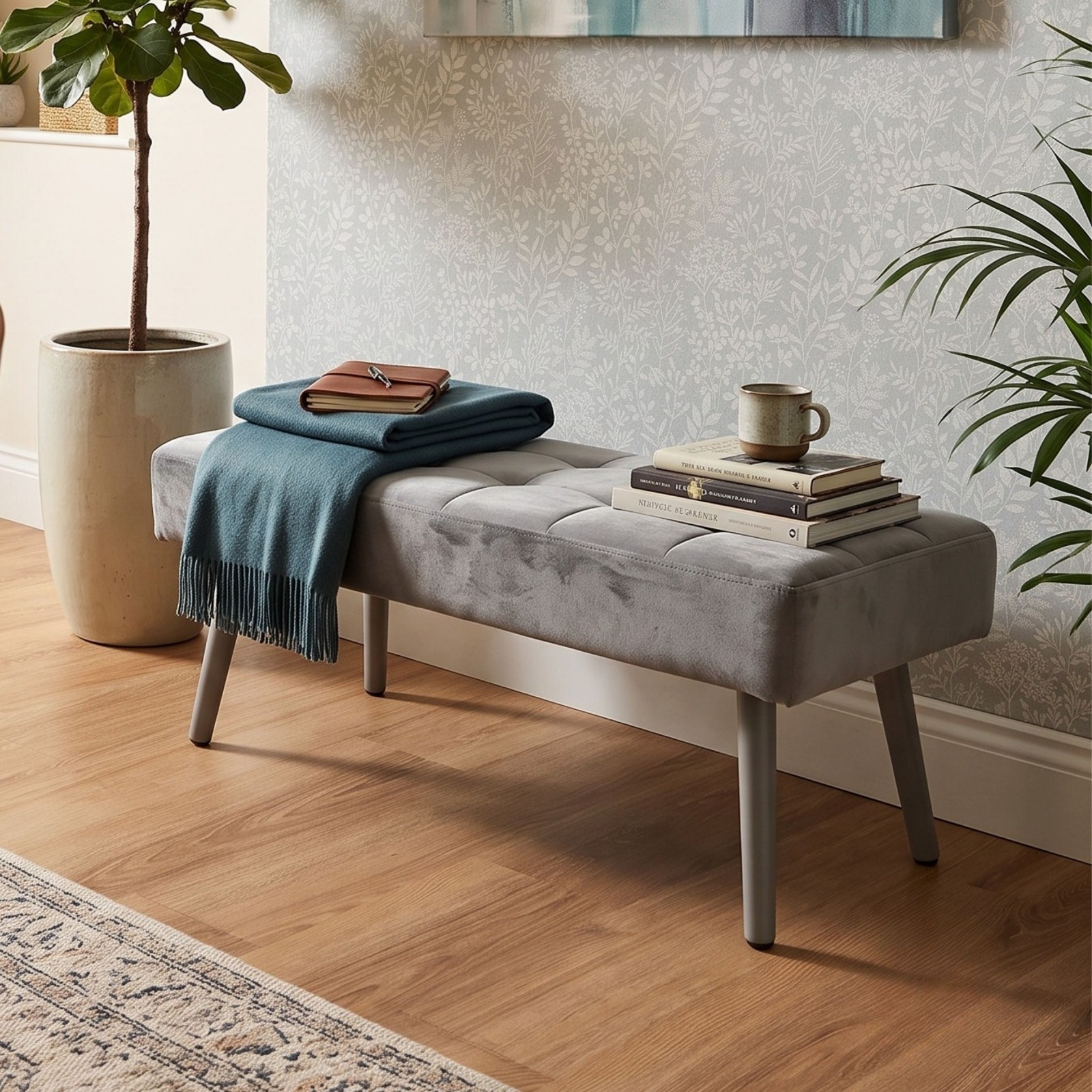 Upholstered dining bench