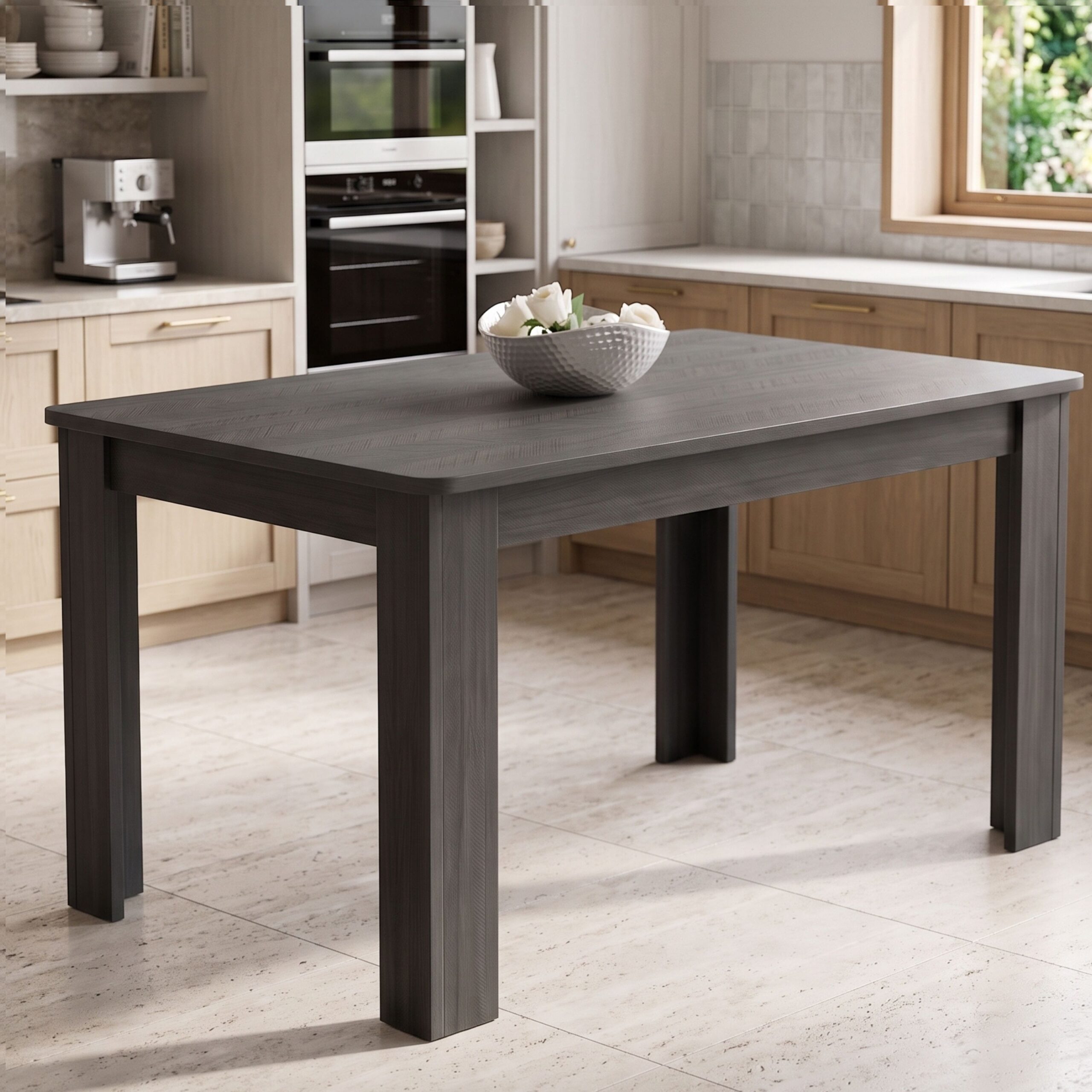 Modern wooden dining table